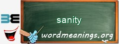 WordMeaning blackboard for sanity